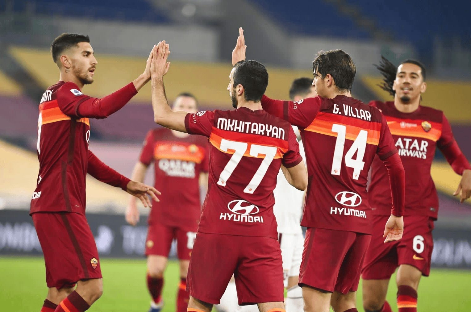 包含罗马主帅调整战术，取得连胜喜人成绩的词条